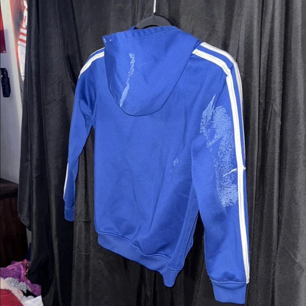 ✌️ 2/$20 Adidas Blue Sweatshirt Warriors Hoodie Sm/8 - Picture 4 of 4